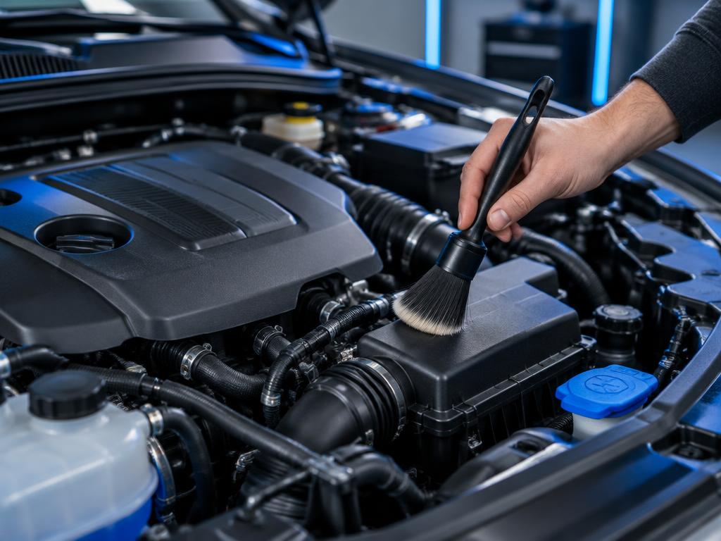 Limpeza do compartimento do motor (imagem ilustrativa)